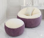 Giant Roll Fabrics Xxl 3pcs Combo Bean Bag-Onion/Cream